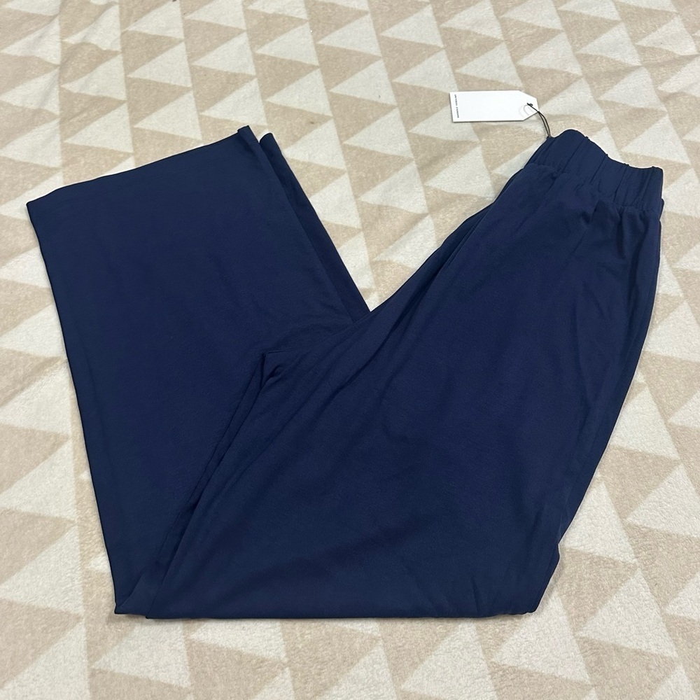 Universal standard wide leg jersey pants maritime blue